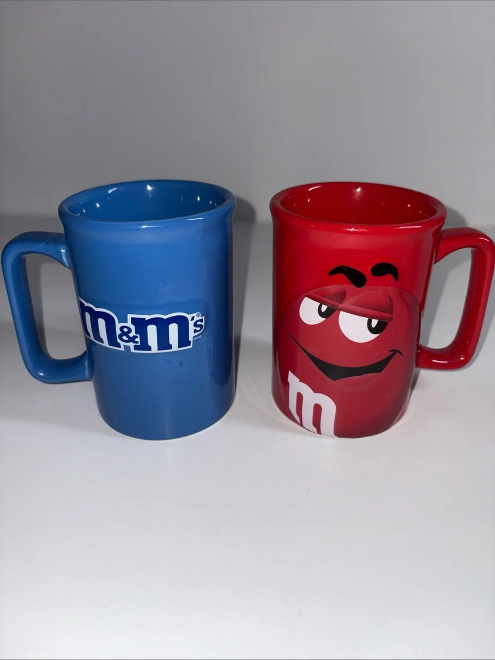 M&M'S Blue and Red Character Ceramic Coffee Mugs